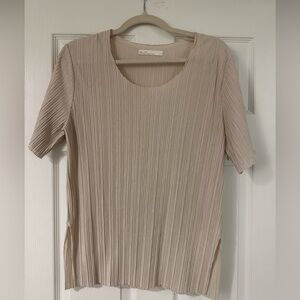 Oak + Fort Pleated Top with Split Sides